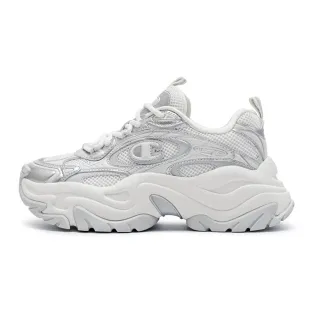 【Champion】官方直營 女款-Champ XXL千層運動休閒老爹鞋-銀色/淺米色(U4CFCCW05B1)