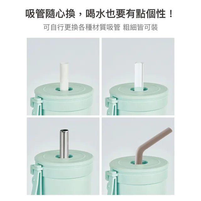 【LocknLock 樂扣樂扣】獨家二入組 官方直營 嚼對FUN飲不鏽鋼杯與Tritan吸管杯(316不鏽鋼/保溫杯/吸管杯)