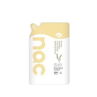 【nac nac】酵素奶瓶蔬果洗潔慕斯補充包600ml(奶瓶玩具清潔/蔬果清潔)