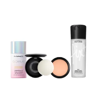 【M.A.C】全新上市 超漾光無瑕全妝組(超漾光高防曬妝前乳SPF50+&超持妝無瑕粉餅SPF15&超持妝無瑕粉餅空盒)