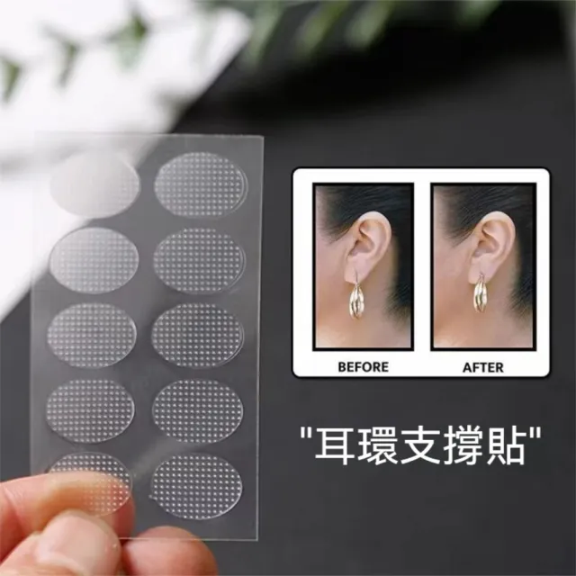 【晴安居】隱形透氣耳環支撐貼 親膚防擴大耳洞隱密固定貼(20張)