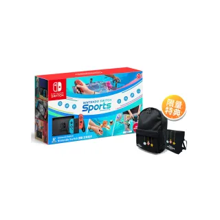 【Nintendo 任天堂】Switch電光藍紅Joy-Con續航力加強版主機內含 Switch 運動(台灣公司貨)