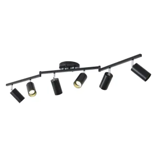 【大巨光】現代風GU10 5Wx6 半吸頂燈_大_LED(BN-0402 黑色烤漆、鋼材)