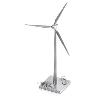 【Troika】FRESH WIND 風能造型磁鐵紙夾座(風力發電風格×金屬質感桌面擺飾)