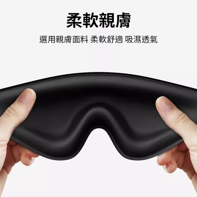 【YOOP】3D立體遮光眼罩 全遮光不壓眼 透氣睡眠眼罩 可調節 出差旅行飛機眼罩