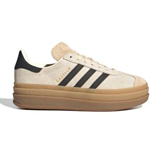 【adidas 愛迪達】Gazelle Bold 女鞋 卡其黑色 滑板 復古 麂皮 德訓鞋 運動 休閒鞋 JS3892