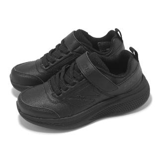 【SKECHERS】休閒鞋 Go Run Elevate 2.0 中大童 黑 魔鬼氈 緩衝 運動鞋(404052-LBBK)