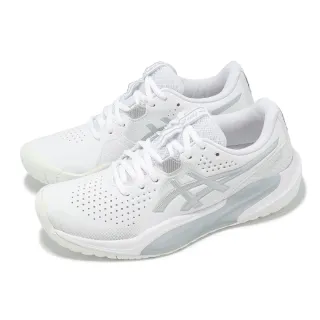 【asics 亞瑟士】網球鞋 GEL-Challenger 15 女鞋 匹克球 白 銀 穩定 運動鞋 亞瑟士 匹克球(1042A294101)