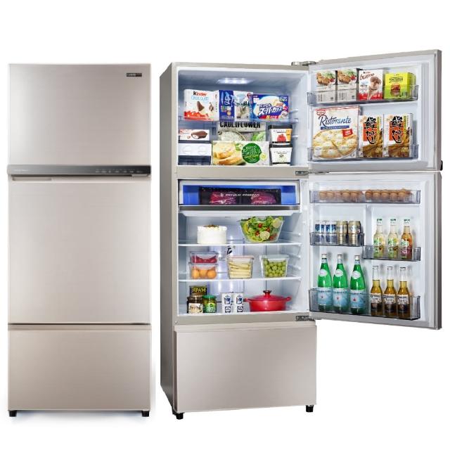 【SAMPO 聲寶】605公升一級星美滿極光鈦三門變頻冰箱(SR-F61DV-Y7)