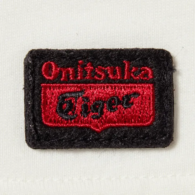【Onitsuka Tiger】鬼塚虎 白色 LOGO 小標長袖上衣 (2183B543-100)