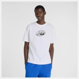 【NEW BALANCE】NB 短袖上衣 男 白 MT53949WT