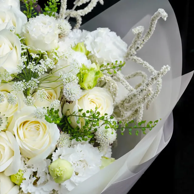 【CNFlower 西恩】白玫情話 花束(鮮花/驚喜/祝福)