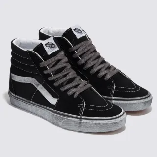 【VANS 官方旗艦】Stressed Sk8-Hi 黑色滑板鞋/休閒鞋