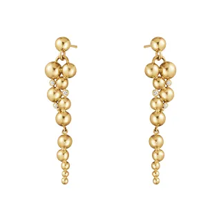 【Georg Jensen 官方旗艦店】MOONLIGHT GRAPES 耳環(18K黃金 鑽石)