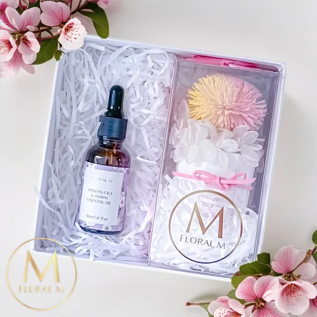 【Floral M】彩虹泡泡香氛擴香花禮盒 含30ml品牌香氛油(居家香氛/香水精油/香氛擴香花/擴香禮物/送禮)(其他規格)