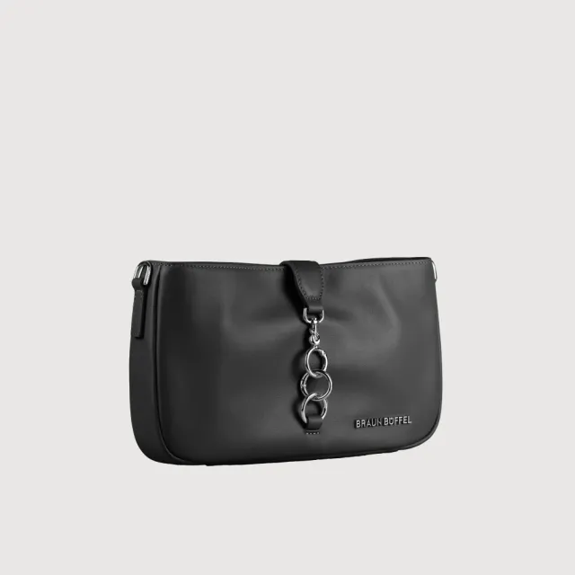 【BRAUN BUFFEL 德國小金牛】馬克西 小肩包-黑色(BF847-26-BK) 女包送禮推薦