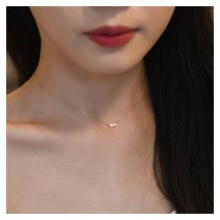 【HERA 赫拉】輕盈剔透寶石方扣水晶鎖骨鍊 ANN4(輕盈 剔透 寶石 方扣 水晶 鎖骨鍊)