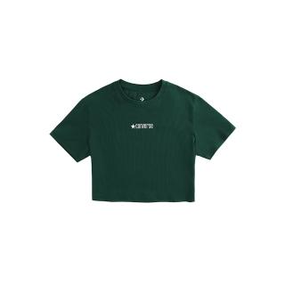 【CONVERSE】運動 休閒 短袖上衣 T恤 男上衣 綠 SORONA JERSEY RELAX CROPPED TEE GREEN(WCH607-EIE)