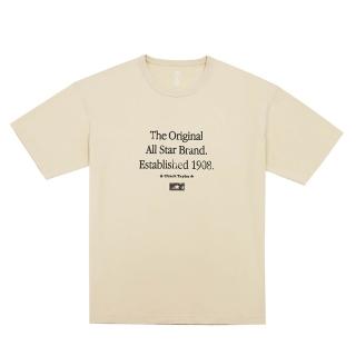 【CONVERSE】運動 休閒 短袖上衣 T恤 男上衣 WASHED TEE NATURAL IVORY(MCH624-W0L)