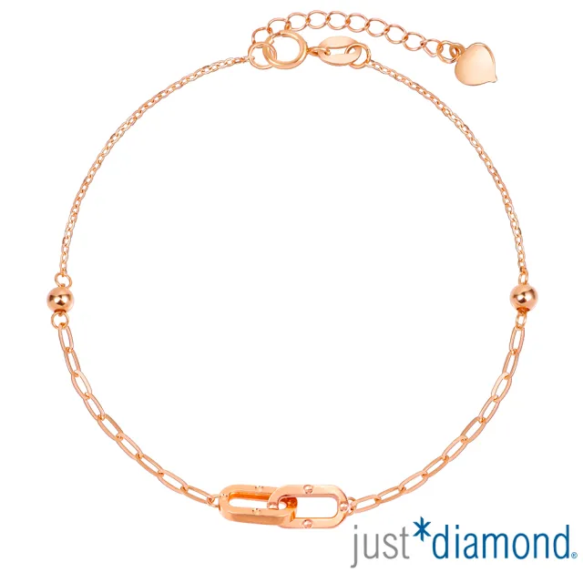 【Just Diamond】鎮金店 環愛 18K玫瑰金手鍊(網路限定)