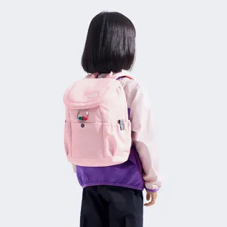 【The North Face 官方旗艦】北面兒童粉色翻蓋式拉鍊休閒後背包｜52VWF1Z(書包)