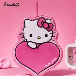 【SANRIO 三麗鷗】正版授權Hello Kitty凱蒂貓kuromi酷洛米造型擦手巾毛巾(女友女兒生日兒童交換聖誕禮物)