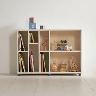 【iloom 怡倫家居】EDDI KIDS 1000型兒童兩層收納櫃 momo獨家(書櫃 書架 雙層書架 兒童書架 置物書架)