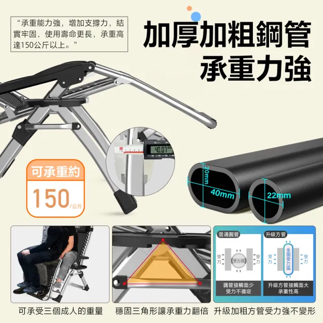 【DaoDi】躺椅 鋁合金扣 無段式透氣休閒躺椅(附置杯架+頭枕 折疊躺椅 摺疊躺椅 折疊床)