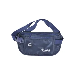 【CROWN 皇冠】RFID阻隔旅行腰包(隨身包)