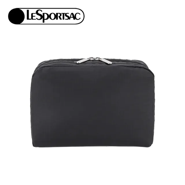【Lesportsac】ExtraLargeRectangularCosmetic 加大型化妝包/永恆黑(7121)