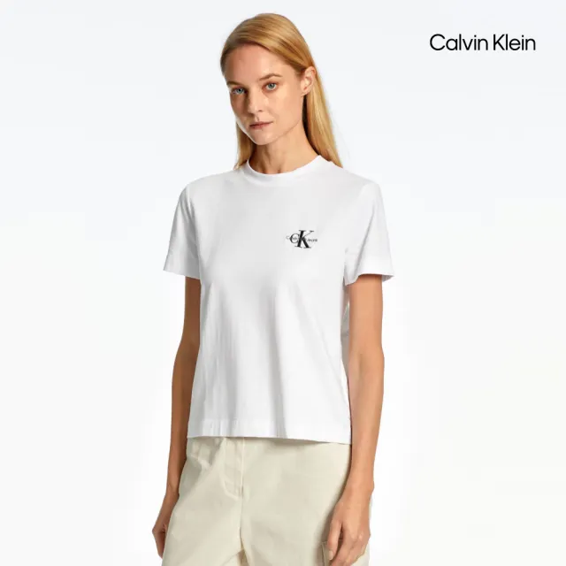 【CALVIN KLEIN】官方旗艦館 CK Monogram 上衣_白色