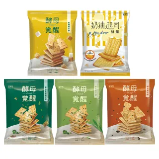 【盛香珍】蘇打餅-酵母覺醒(紫菜青蔥/胡椒/蜜糖/奶油起司酥餅/青蔥)