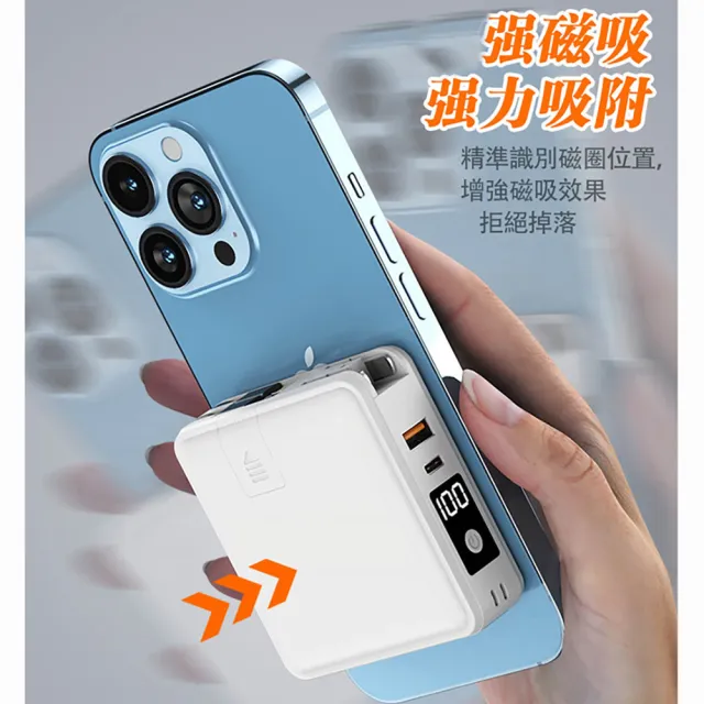 【RDi】3CCC+WH 升級RDi-9698 15000mah 21.6W雙孔快充 磁吸無線充電行動電源(電量顯示/MagSafe/無線充電)