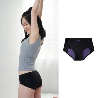 【月亮褲】無痕夜用中腰吸血褲生理內褲｜靜謐黑(最貼身月經褲｜外出安心 怎麼睡都安心好眠)