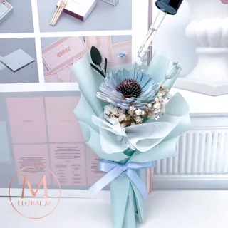 【Floral M】向日葵香氛擴香小花束禮盒 含30ml品牌香氛油(畢業/居家香氛/香水精油/香氛擴香花/送禮)