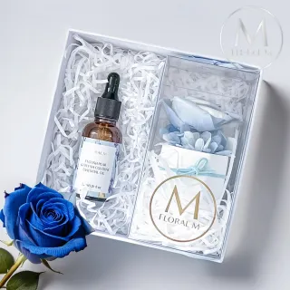 【Floral M】法式雙色玫瑰香氛擴香禮盒 含30ml品牌香氛油(居家香氛/香水精油/香氛擴香花/擴香禮物/送禮)