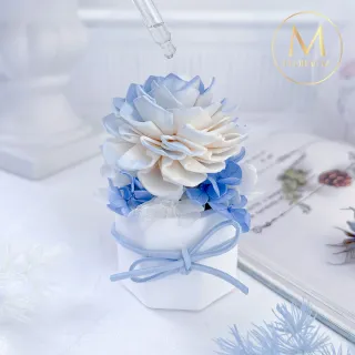 【Floral M】克里斯花園香氛擴香花禮盒 含30ml品牌香氛油(居家香氛/香水精油/香氛擴香花/擴香禮物/送禮)