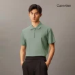 【CALVIN KLEIN】官方旗艦館 CK Smooth Cotton UV Protect Half Zip Polo衫_灰色