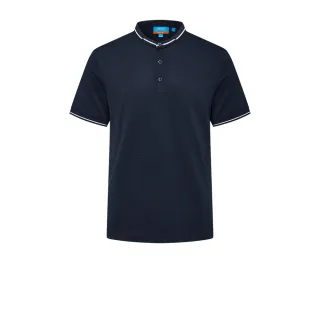 【G2000】男款 速乾立領網眼布短袖T恤-烏賊墨水色(4614327279)