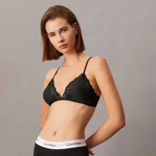 【CALVIN KLEIN】官方旗艦館 CK Adore 蕾絲三角胸圍 _黑色