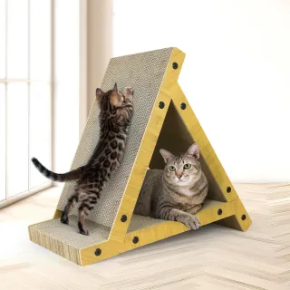 【貓本屋】三角形六面抓 斜梯立式貓抓板