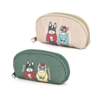 【Kusuguru Japan】日本眼鏡貓 眼鏡包 小物袋 Animal Mode旅行伴侶 多功能收納眼鏡盒 筆