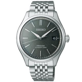 【SEIKO 精工】Presage 日式職人美學 先齋茶Sensaicha機械腕錶/深棕綠色40.2mm(SPB465J1/6R55-00H0D)