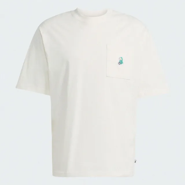 【adidas 愛迪達】短袖上衣 男 訓練 慢跑 亞規 M DOG FTBALL T 米白 JL9234(S3108)