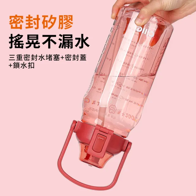 【SUNY】希樂tritan運動水壺 2000ml 彈蓋吸管水杯 防摔健身水壺 隨身水瓶 健身直飲水壺 環保杯