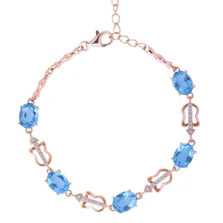 【幸福珠寶】ValentinesWisdom小提琴托帕石手鍊(6*8mm托帕石  搭配奧地利鑽鋯)