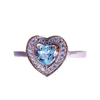 【幸福珠寶】Valentines悸動之愛｜天然托帕石戒指(5mm天然頂級托帕石 人氣設計款)