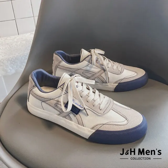【J&H collection】秋季韓版潮流百搭帆男板鞋 帆布鞋(綠色/黑色/藍色)
