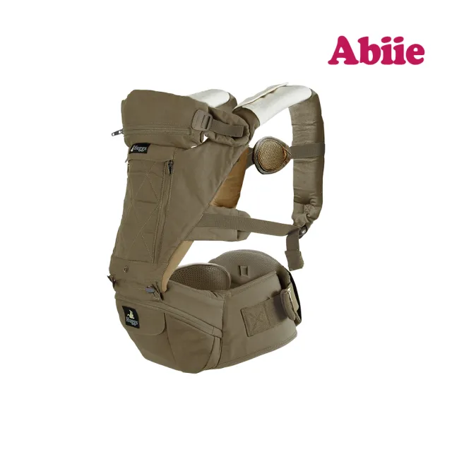 【Abiie】Huggs 全階段腰凳式嬰幼兒揹帶(燕麥棕)