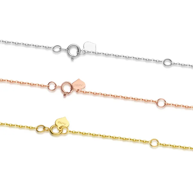 【鉅曜】18K 50分 經典鑽石項鍊-多色選 18K鍊+18K墜 (培育鑽石)